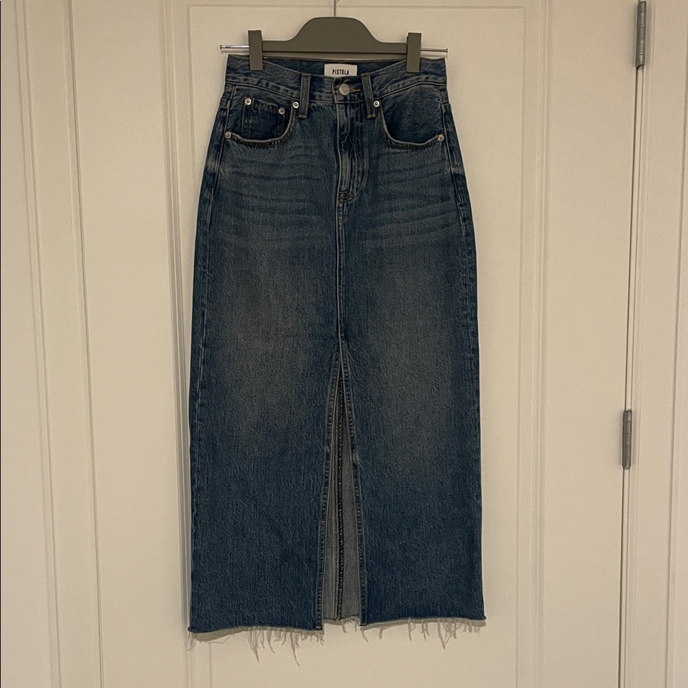 Denim Midi Skirt